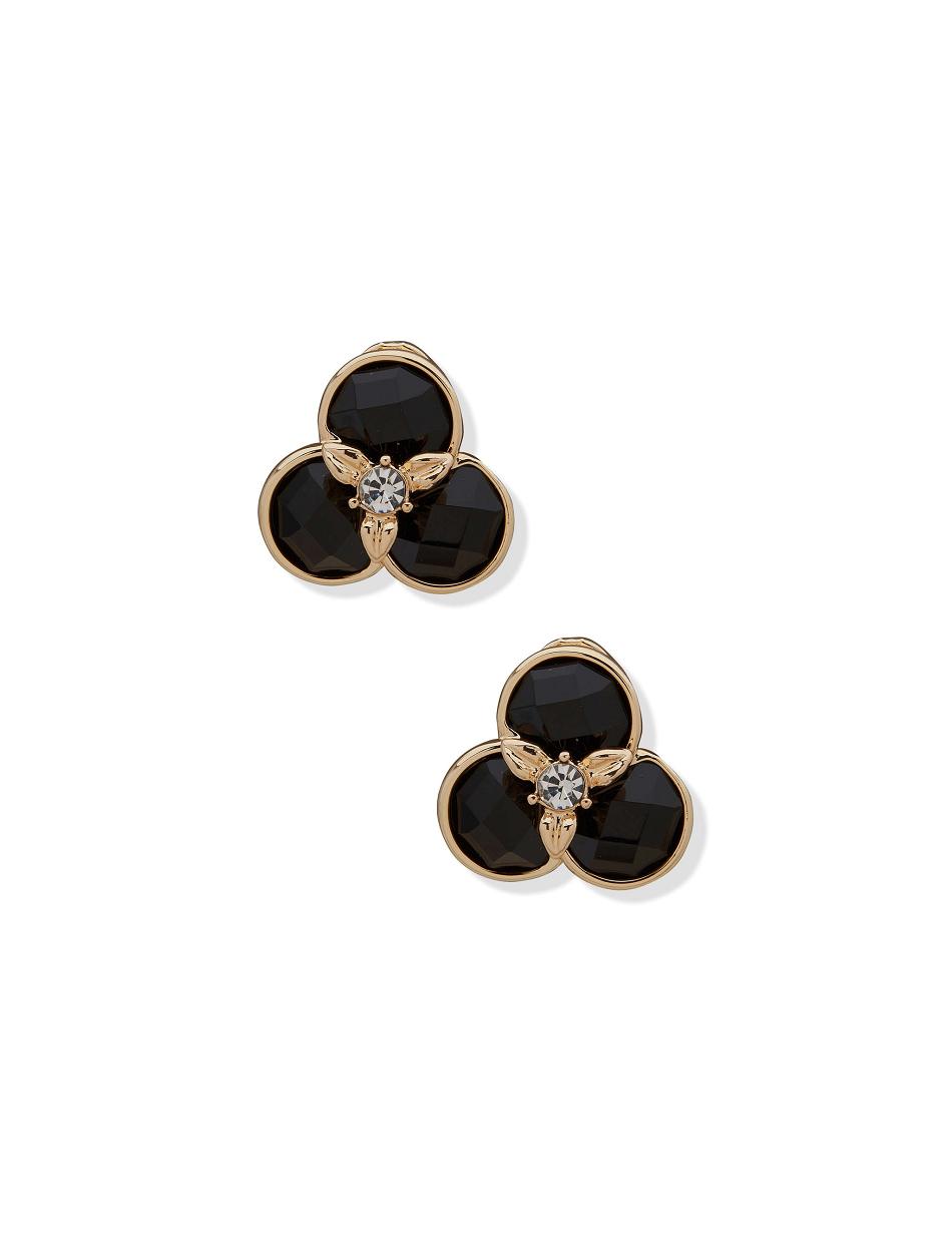 Earring Anne Klein Flower Button Crystal Clip on   | DNH-9651381